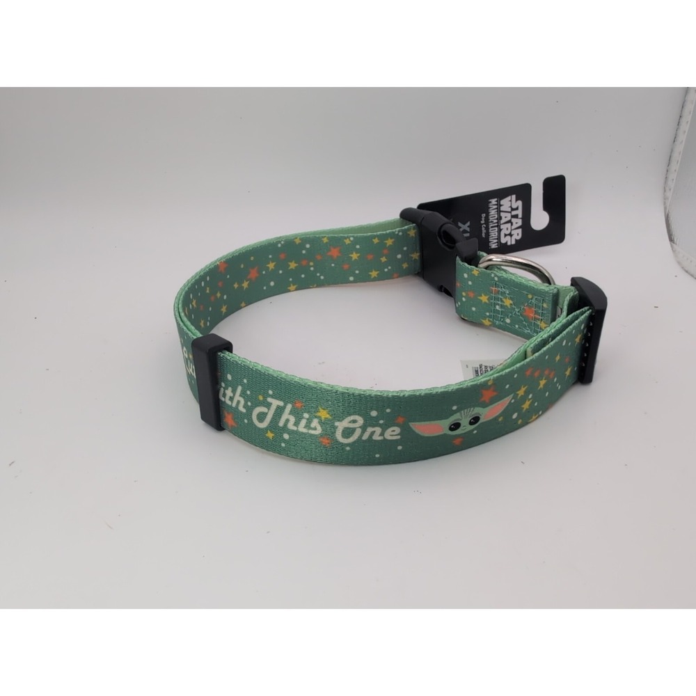 Star Wars Mandalorian "The Force is Cute With this One" Dog Collar Size XL NWT - Picture 2 of 6
